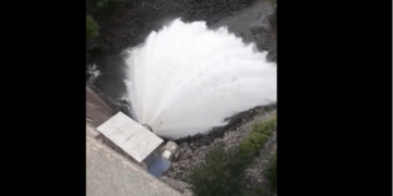 Así está la cola de novia del dique San Roque