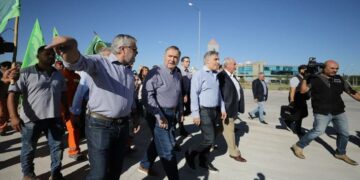 Junto a Llaryora, Schiaretti habilitó la rotonda de la Mujer Urbana