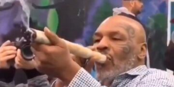 Mike Tyson fumó un cigarrillo de marihuana gigante para promocionar su granja