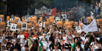 Contundente marcha en un nuevo aniversario del Golpe