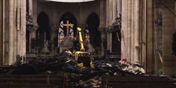 Así está la catedral de Notre Dame a un mes del incendio
