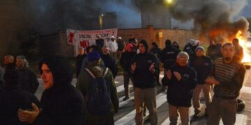 Protesta de los trabajadores de los Molinos Minetti