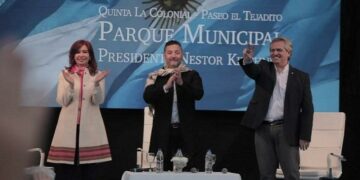 Alberto Fernández y CFK en su primer acto de campaña juntos