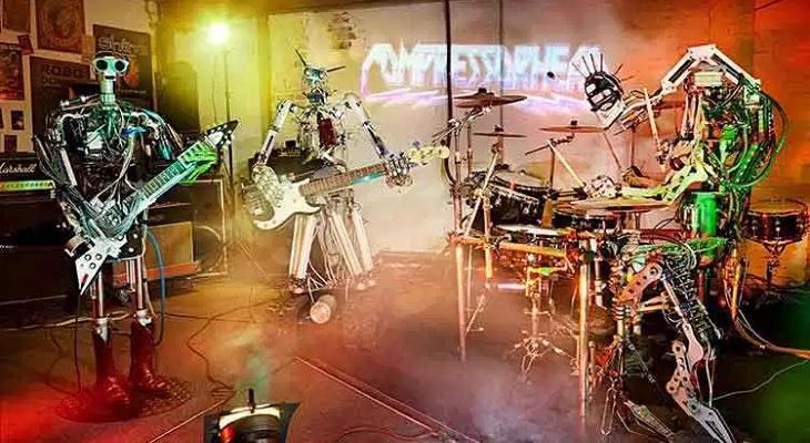 Así suena la banda de heavy mental integrada sólo por robots Así suena la banda de heavy mental integrada sólo por robots