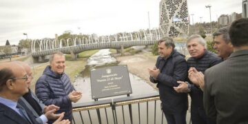 Junto a Mestre, Schiaretti dejó inaugurado el nuevo puente 25 de Mayo