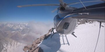Histórico aterrizaje en el Aconcagua