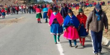 Las organizaciones indígenas marchan a Quito para protestar contra Moreno