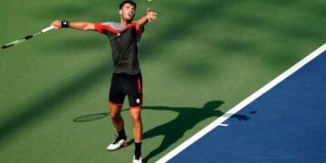 Londero, Schwartzman  y Pella en linea de largada