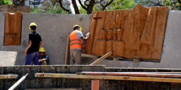 Avanzan las obras en la Plaza España