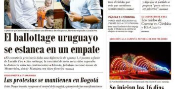 La tapa del lunes 25 de noviembre de 2019