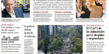 La tapa del jueves 14 de noviembre de 2019