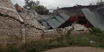 Un temporal ocasionó destrozos en Arroyo Cabral
