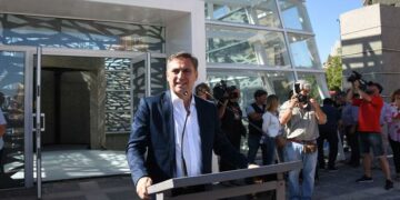 Mestre dejó inaugurada la refuncionalización de Plaza España