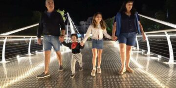 En Carlos Paz, se inauguró el nuevo puente peatonal