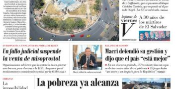 La tapa del viernes 6 de diciembre de 2019