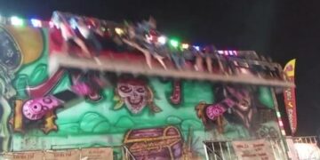 Se rompió un juego en un parque de diversiones y los participantes salieron despedidos