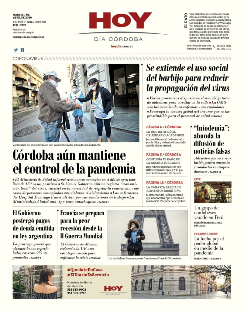 La tapa del martes 7 de abril de 2020 La tapa del martes 7 de abril de 2020