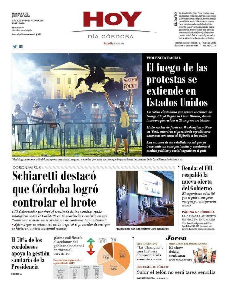La tapa del martes 2 de junio de 2020
