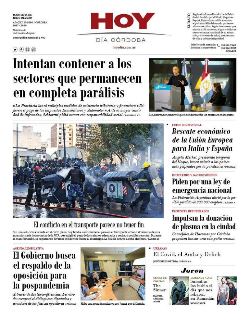 La tapa del martes 14 de julio de 2020 La tapa del martes 14 de julio de 2020