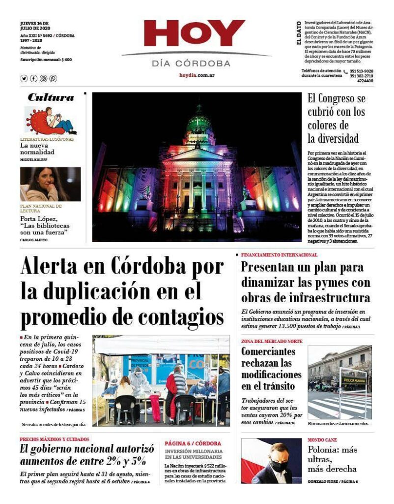 La tapa del jueves 16 de julio de 2020 La tapa del jueves 16 de julio de 2020