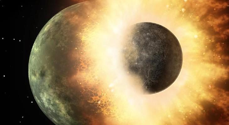 Un choque planetario fue el origen de la luna