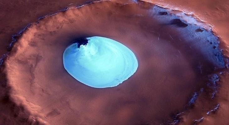 Hallan tres lagos de agua salada en Marte