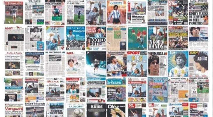 Diarios de todo el mundo despidieron al ídolo argentino desde sus portadas