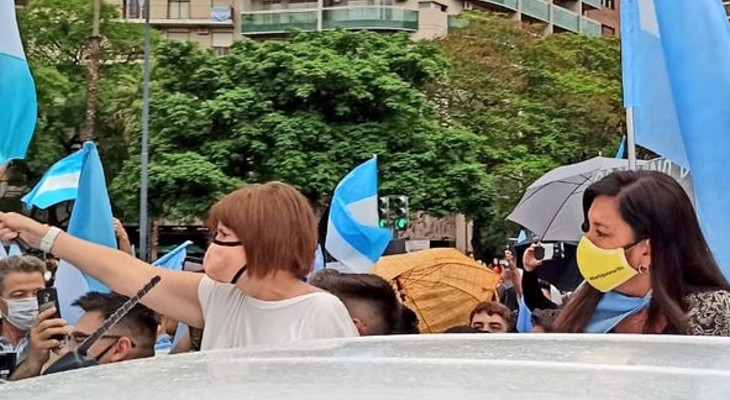 Protesta opositora en la ciudad de Buenos Aires y otros puntos del país