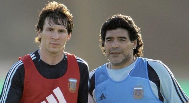 Del 10 al 10: Messi le escribió a Maradona tras su operación