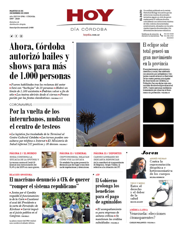 Portada del 15.12.2020