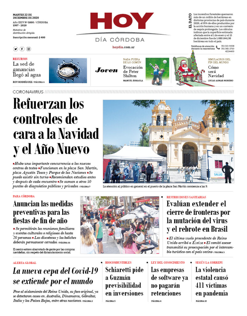 Portada del 22.12.2020 Portada del 22.12.2020