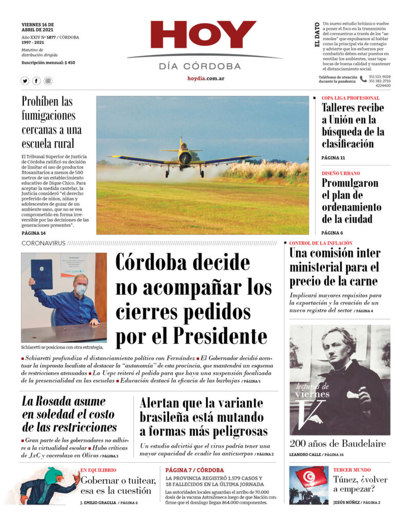 Portada del 16.04.2021 Portada del 16.04.2021