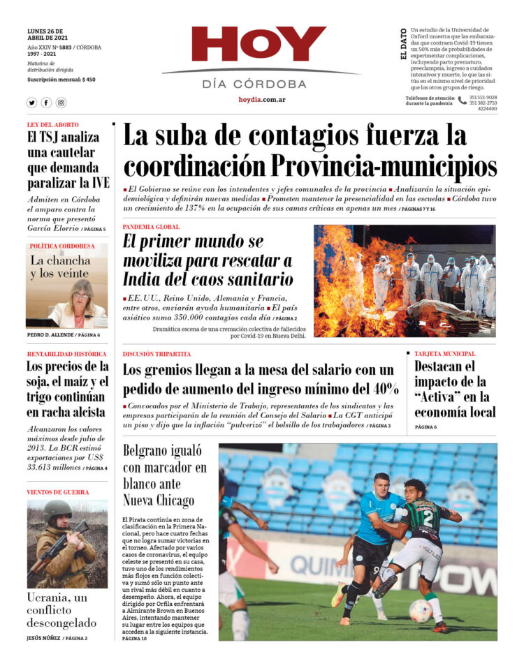 Portada del 26.04.2021