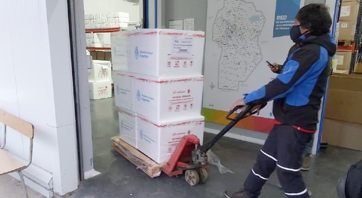 Arribó una partida de 62.100 vacunas Sinopharm a la provincia