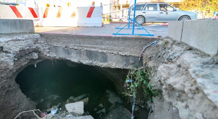 Corte de avenida Vélez Sarsfield por reparación de un desagüe
