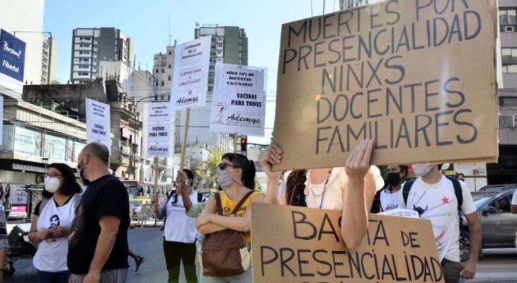Los docentes porteños siguen en lucha contra las clases presenciales