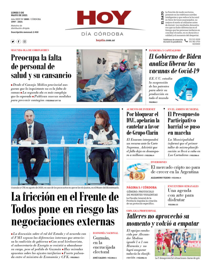 Portada del 03.05.2021 Portada del 03.05.2021