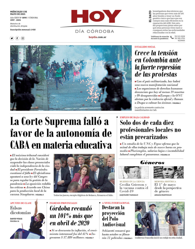 Portada del 05.05.2021 Portada del 05.05.2021