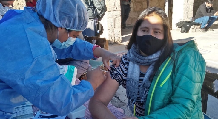 Se realizó la jornada de vacunación al pie del Cerro Champaquí