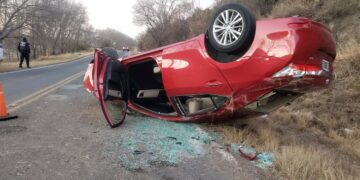 Encontraron al conductor del auto volcado en la ruta Córdoba-Calos Paz