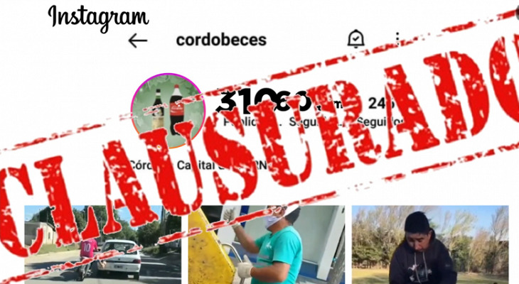 Instagram clausuró la cuenta de "@cordobeces" y su dueño se quedó sin trabajo