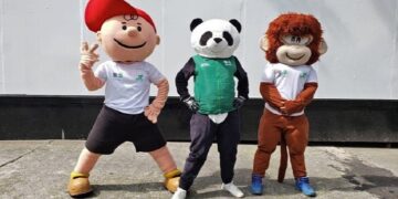 Este es Pandemio, el panda que fomenta la vacunación en México