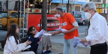 Precandidatos del humanismo en la plaza Jerónimo del Barco