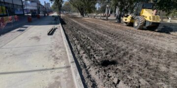 Se reduce calzada en el bulevar Las Heras por avance de obras