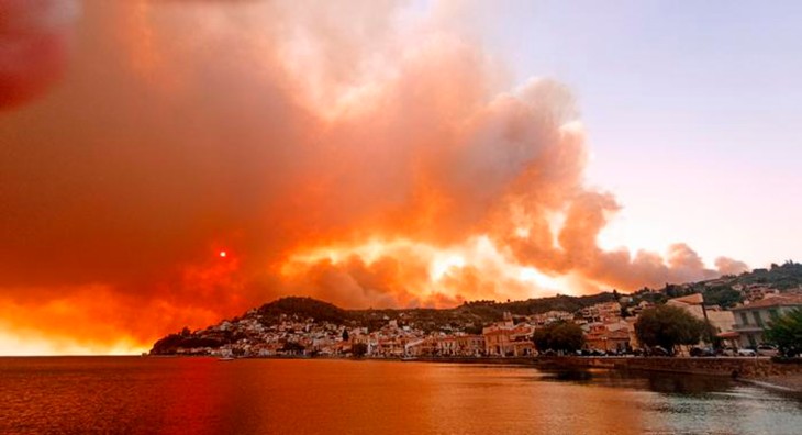 El fuego en Grecia consumió 70.000 hectáreas de bosques