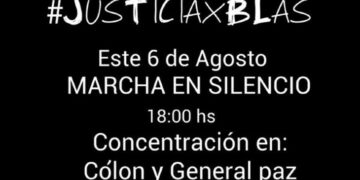 Convocan a una marcha de silencio tras cumplirse un año del asesinato de Blas