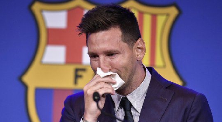 Entre lágrimas, Messi se despidió del Barcelona