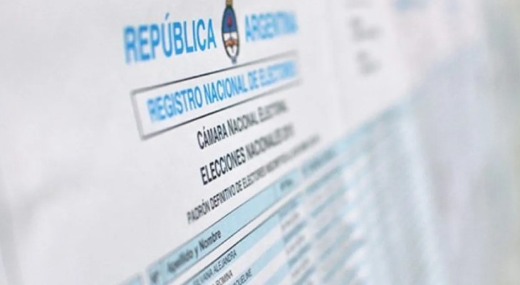 Se encuentra disponible el padrón electoral definitivo para las PASO