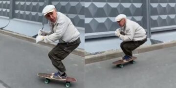 Un skater de 73 años se hizo viral por sus increíbles habilidades