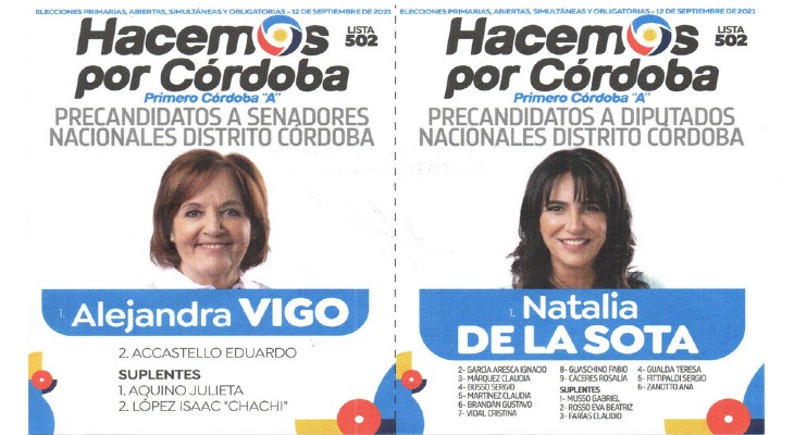 Una por una, las 23 boletas que presentará Córdoba para las PASO